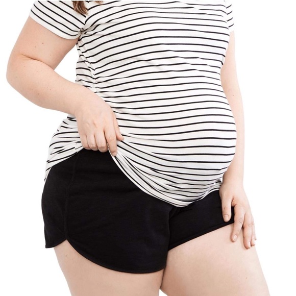 Motherhood Maternity Pants - Motherhood Maternity French Terry Underbelly Short